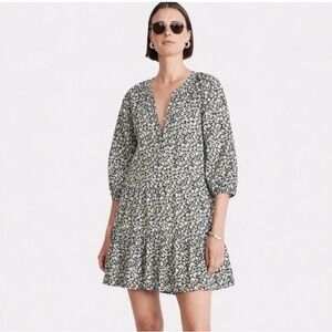 Apiece Apart Cobano Cotton Poplin Floral Print Mini Dress size XS